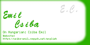 emil csiba business card